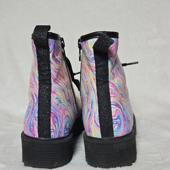 Skechers Gravlen Swirlicious LiL Girl's Boots Hi-Top Zip BOOT KAWAII ARTSY  SZ1 - Picture 11 of 14